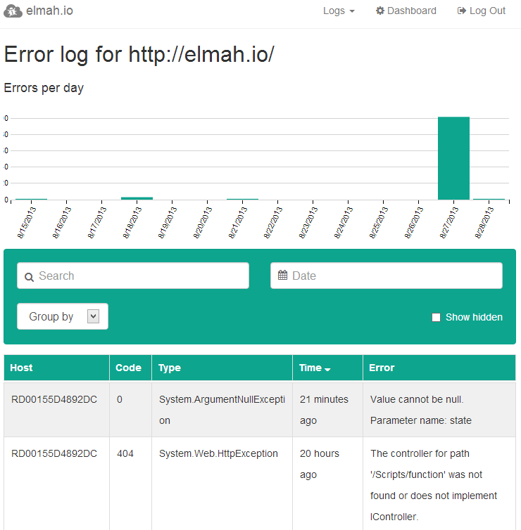 Error details